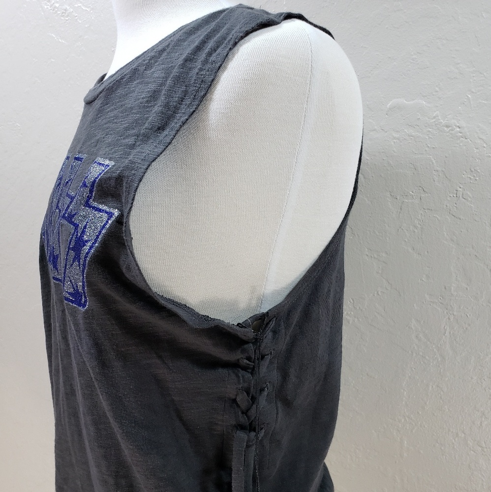 LUCKY BRAND Kiss sleeveless shirt A12-13 - Picture 5 of 8